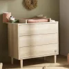 Plan à langer dessus intégrale pour commode paloma bois (3 tiroirs réf lt162)