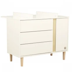 Plan à langer dessus intégrale pour commode paloma (3 tiroirs 1 porte réf ew161)