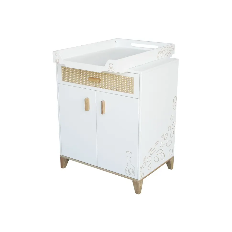 Plan à langer léo neige, adaptable sur commode, lit 120 et lit 140