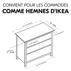 Plan à langer pour commode combine n change