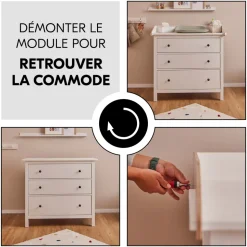 Plan à langer pour commode combine n change