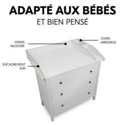 Plan à langer pour commode combine n change