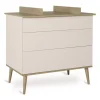Plan à langer pour commode flow argile et oak
