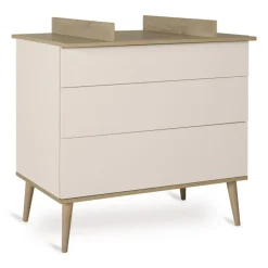 Plan à langer pour commode flow argile et oak