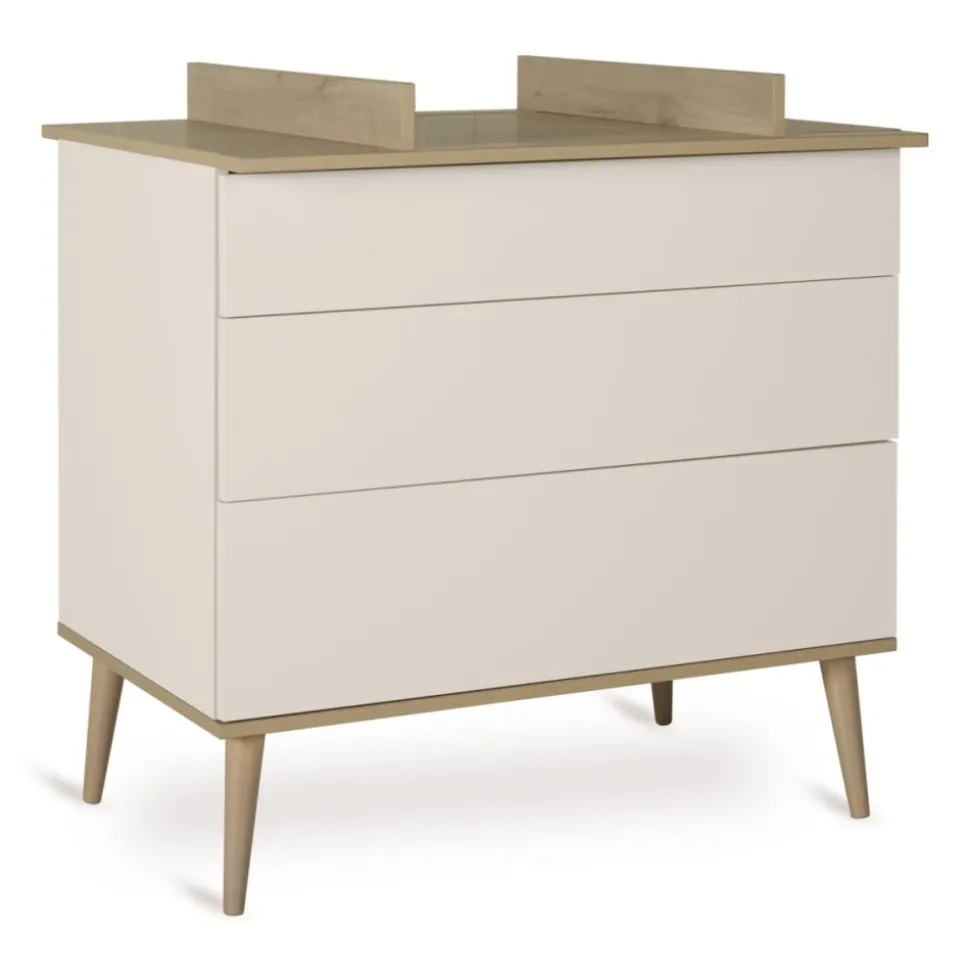 Plan à langer pour commode flow argile et oak
