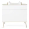 Plan à langer pour commode flow white et oak
