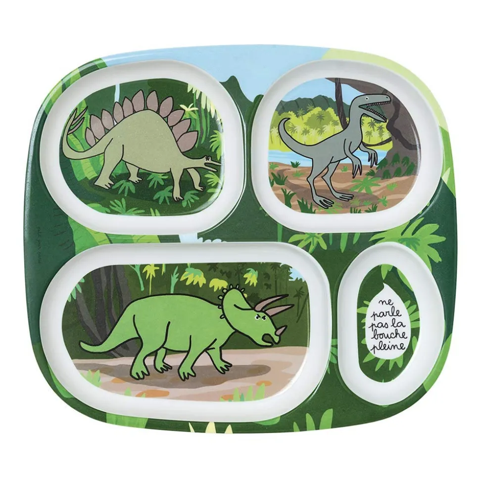 Plateau à 4 compartiments les dinosaures