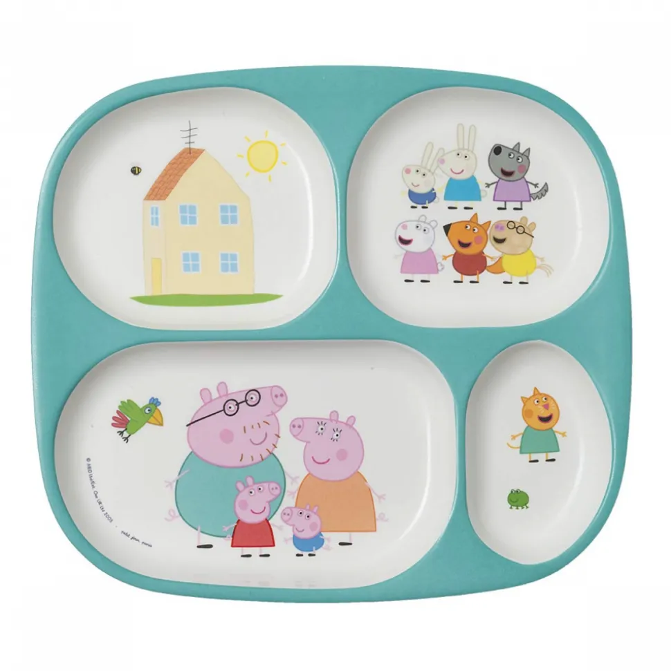 Plateau à 4 compartiments peppa pig