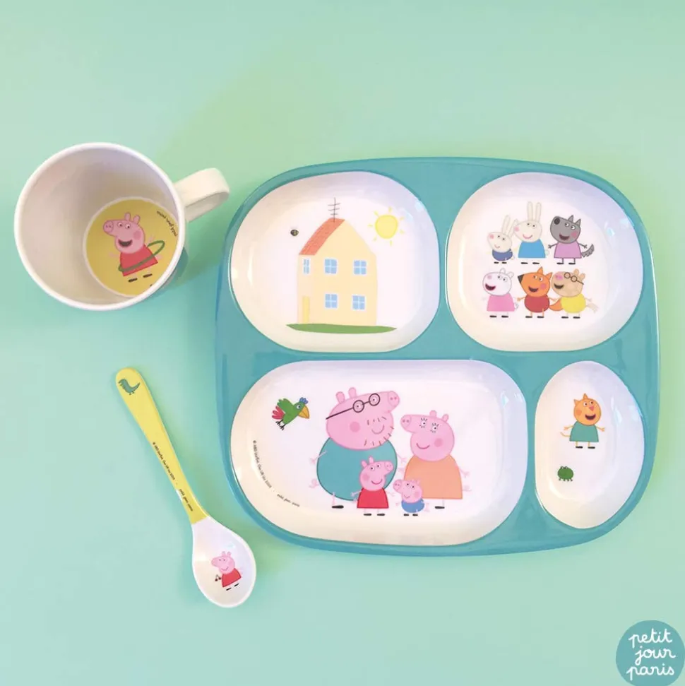Plateau à 4 compartiments peppa pig