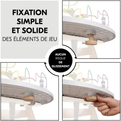 Plateau de jeu pour chaise haute alpha+ bois blanc
