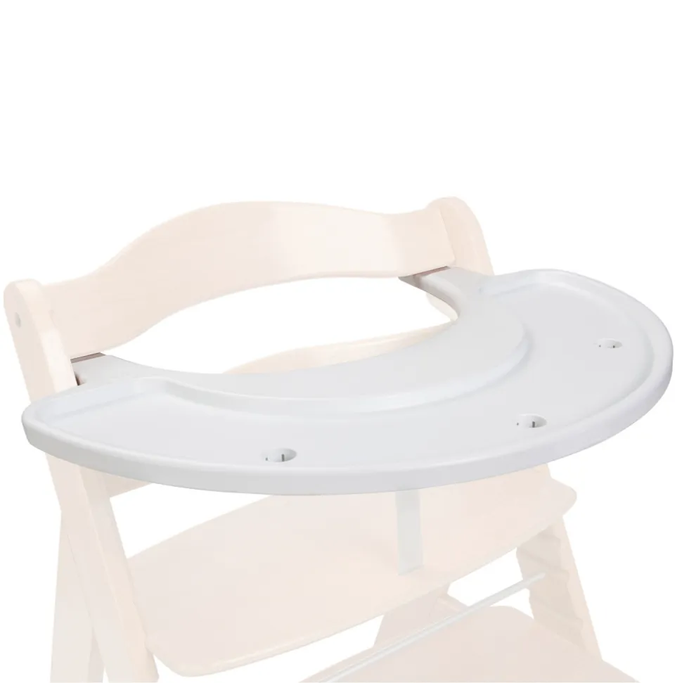 Plateau de jeu pour chaise haute alpha+ bois blanc