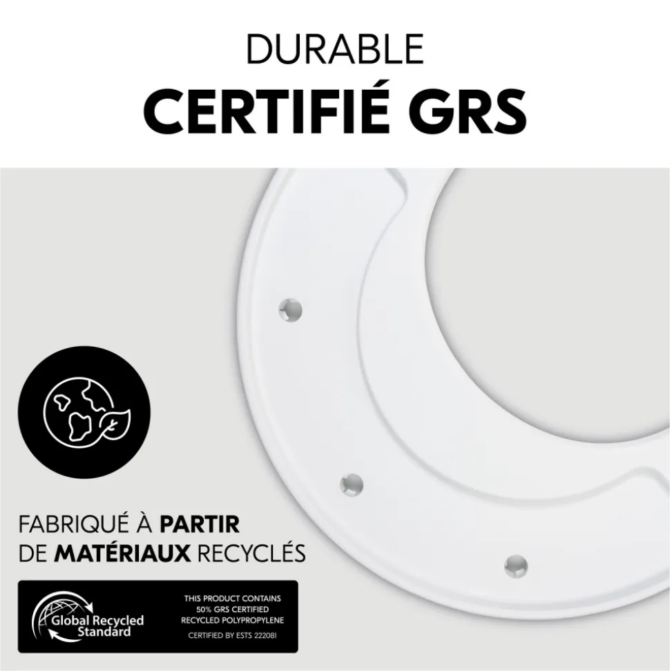 Plateau de jeu pour chaise haute alpha+ bois blanc