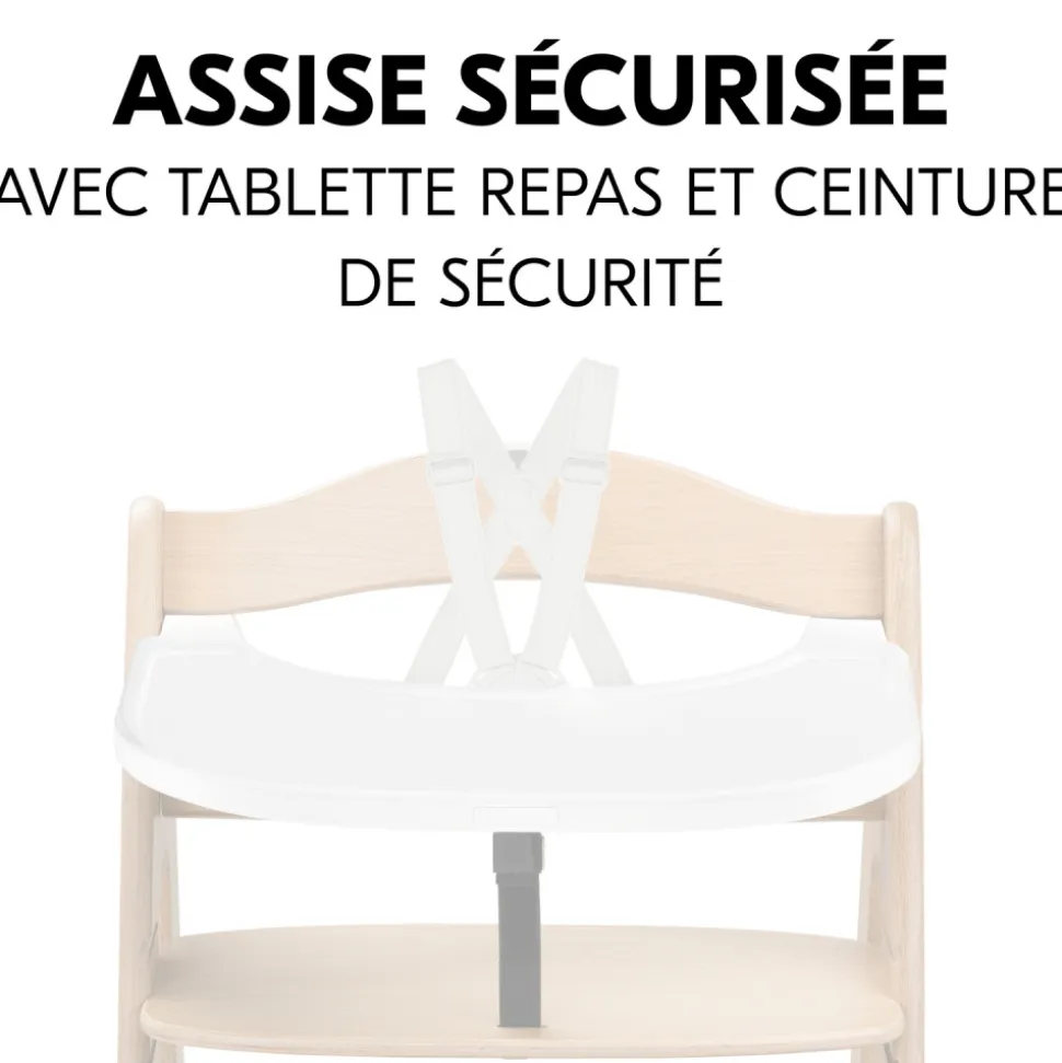 Plateau pour chaise haute en bois arketa click tray