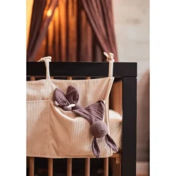Pochette de lit corduroy nougat 30x50 cm