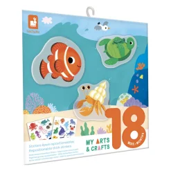 Pochette de stickers gommettes repositionnables la mer