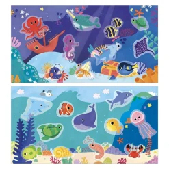 Pochette de stickers gommettes repositionnables la mer