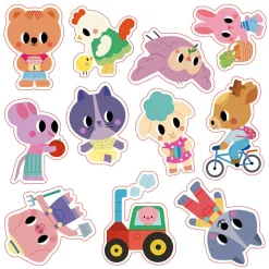 Pochette de stickers gommettes repositionnables nature