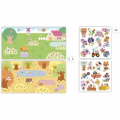 Pochette de stickers gommettes repositionnables nature