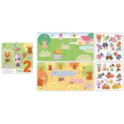 Pochette de stickers gommettes repositionnables nature