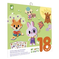 Pochette de stickers gommettes repositionnables nature