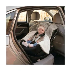 Poncho bébé en fausse fourrure 18-36m - kaki