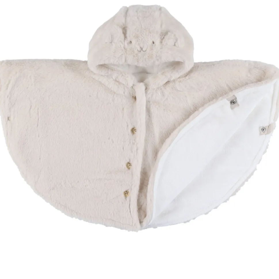 Poncho bébé en fausse fourrure 18-36m - beige