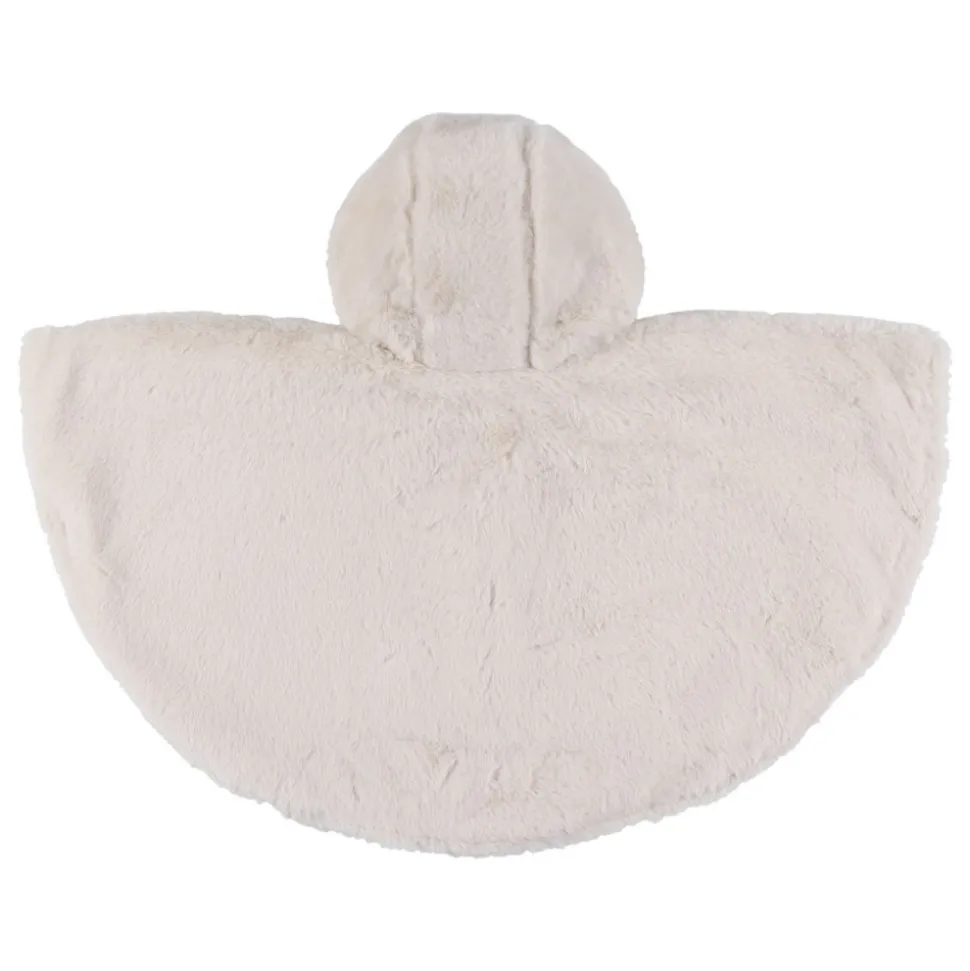 Poncho bébé en fausse fourrure 6-12m - beige