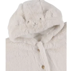 Poncho bébé en fausse fourrure 6-12m - beige