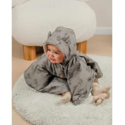 Poncho bébé imperméable avec doublure groloudoux 18-36m - kaki