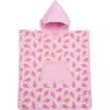 Poncho à capuche bambou et gaze de coton cornets de glace 3/5ans