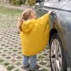 Poncho chaud de voyage imperméable jaune
