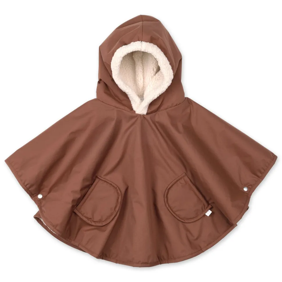 Poncho chaud de voyage imperméable choco