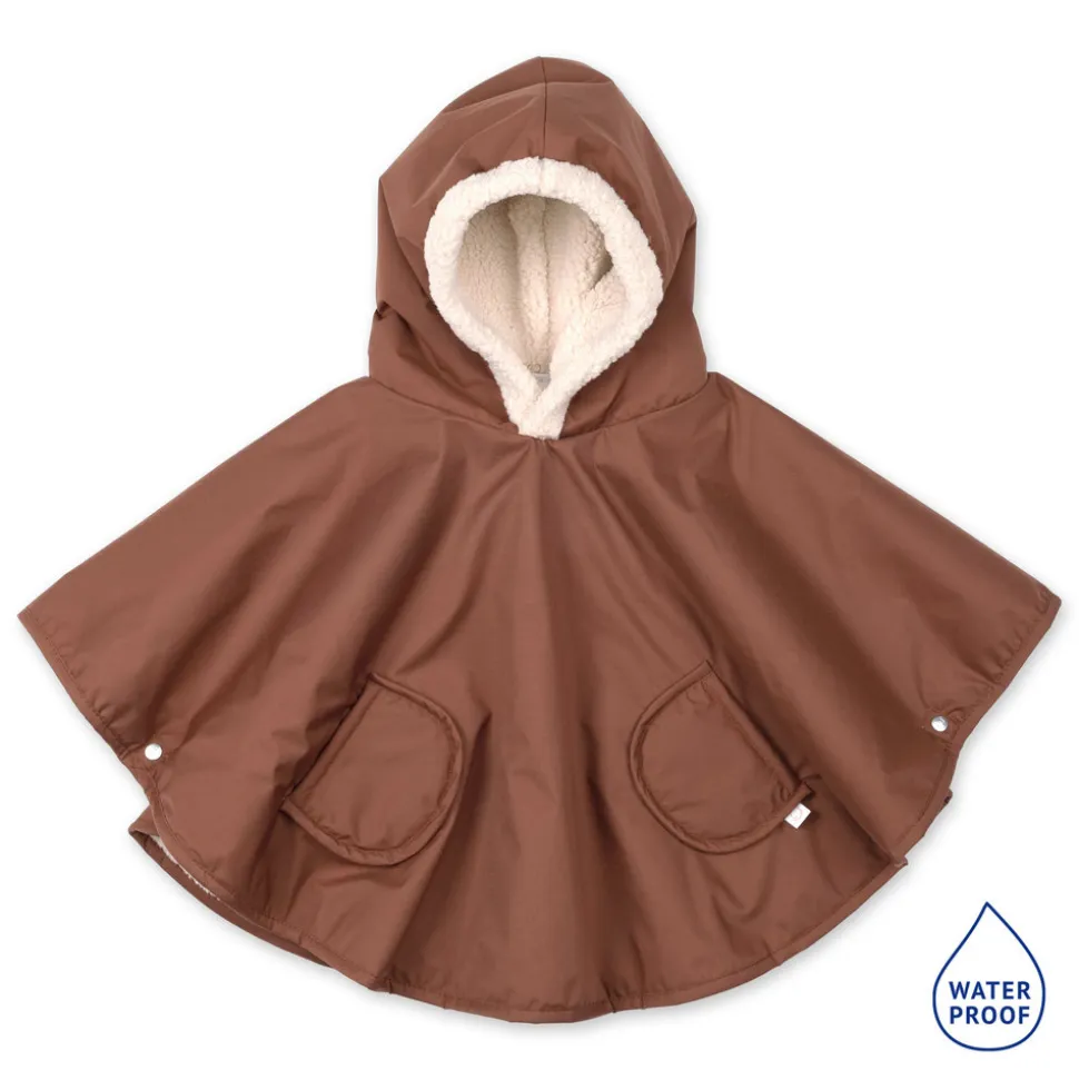 Poncho chaud de voyage imperméable choco