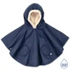 Poncho chaud de voyage imperméable navy