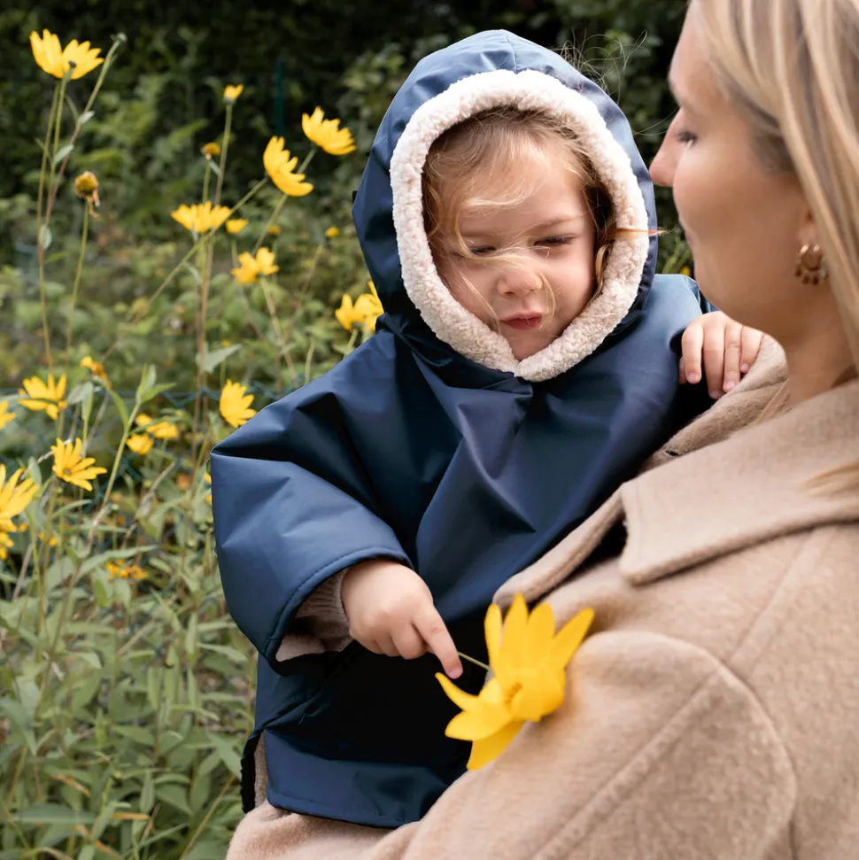 Poncho chaud de voyage imperméable navy