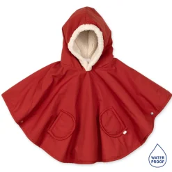 Poncho chaud de voyage imperméable carmin