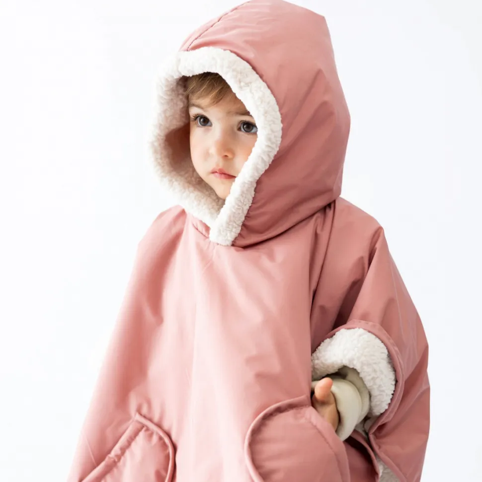 Poncho chaud de voyage imperméable hibiscus