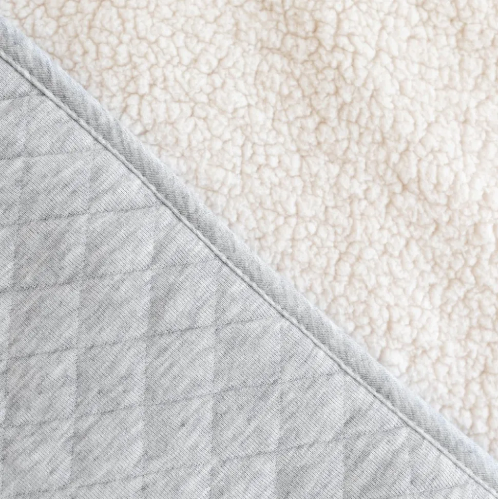 Poncho chaud de voyage pady quilted mix grey