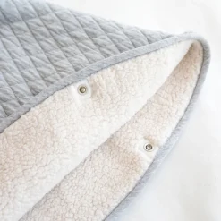 Poncho chaud de voyage pady quilted mix grey