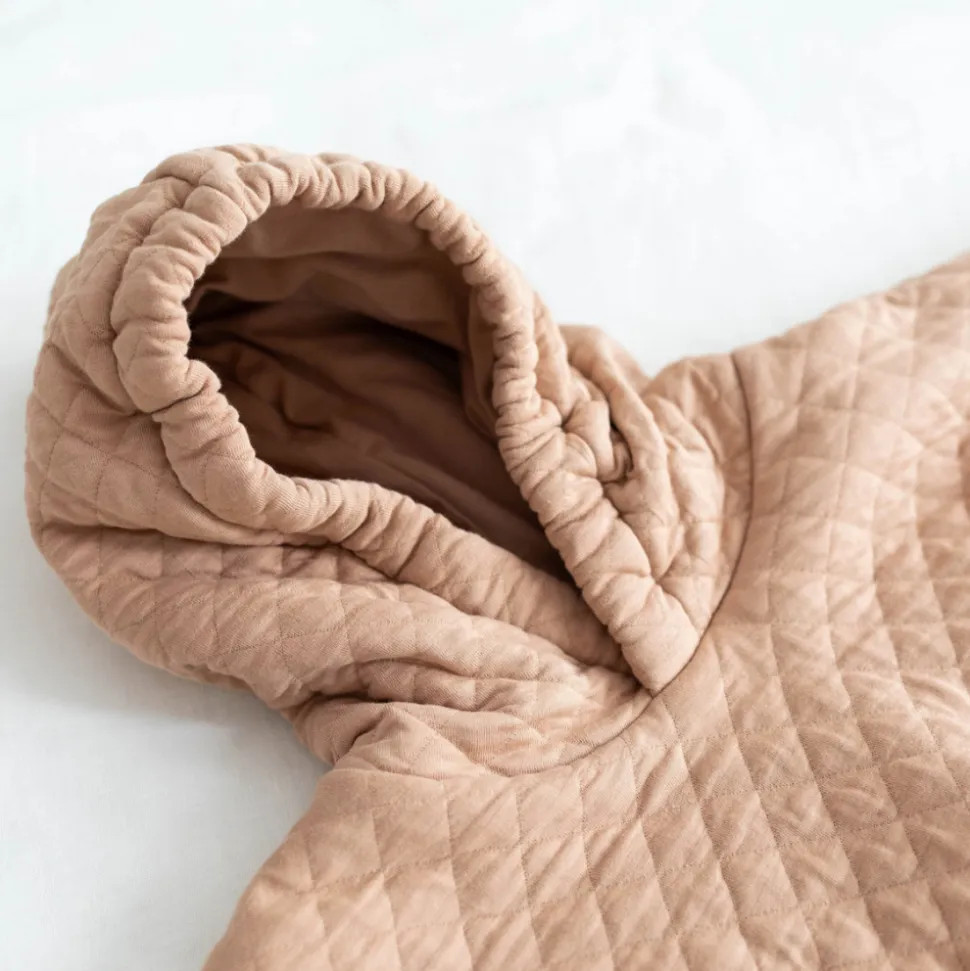 Poncho chaud de voyage pady quilted jersey beige