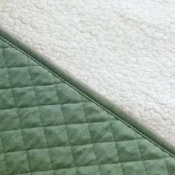 Poncho chaud de voyage pady quilted green