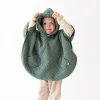 Poncho chaud de voyage pady quilted jersey vert