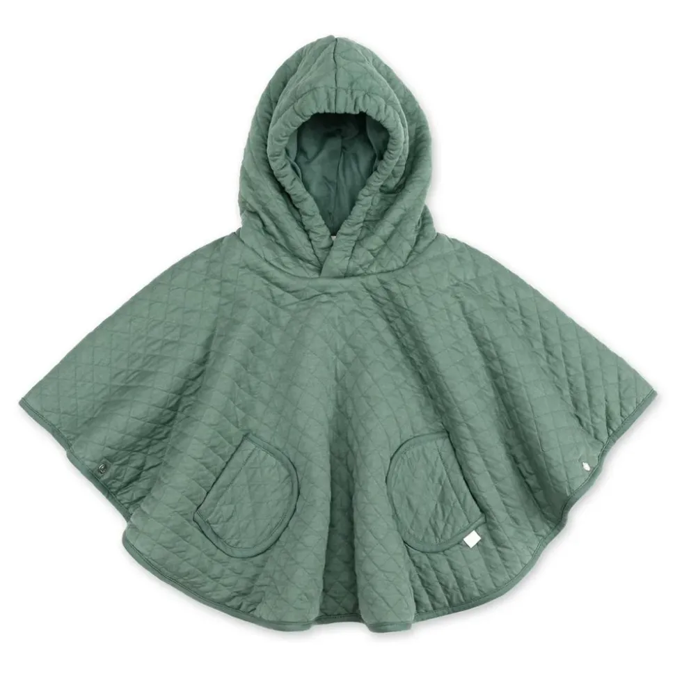 Poncho chaud de voyage pady quilted jersey vert