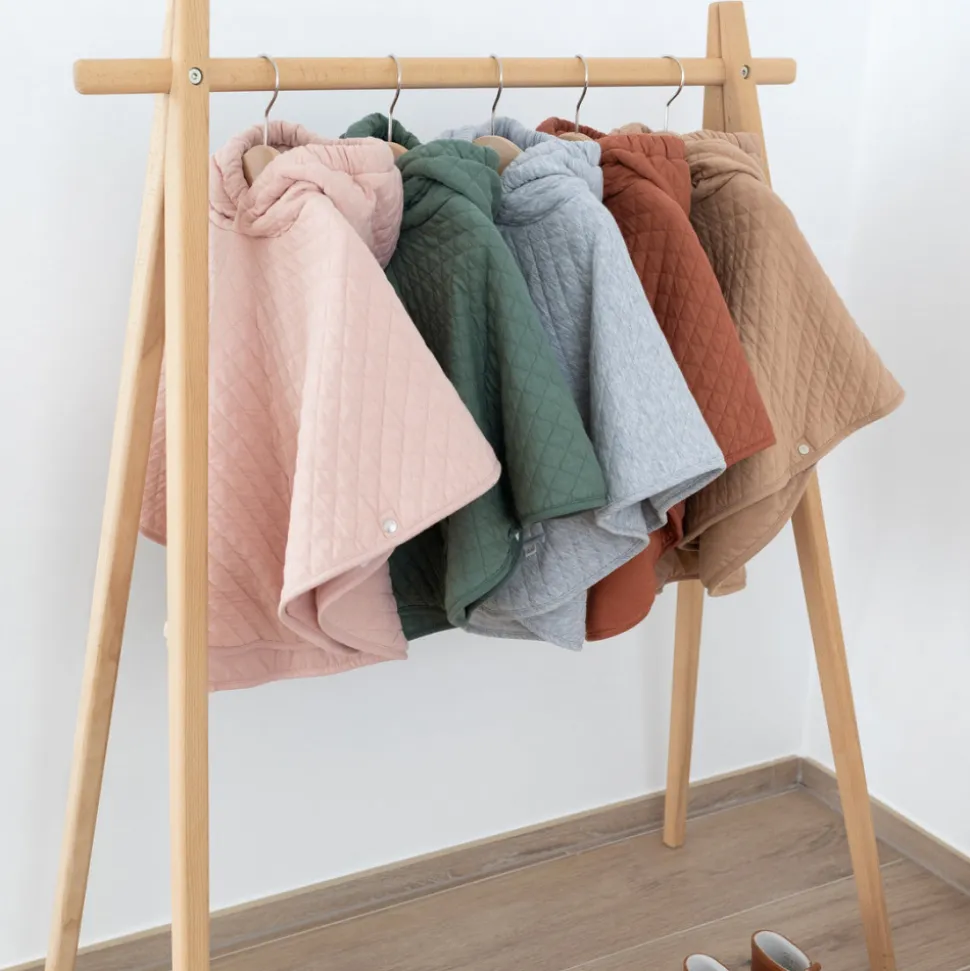 Poncho chaud de voyage pady quilted jersey vert