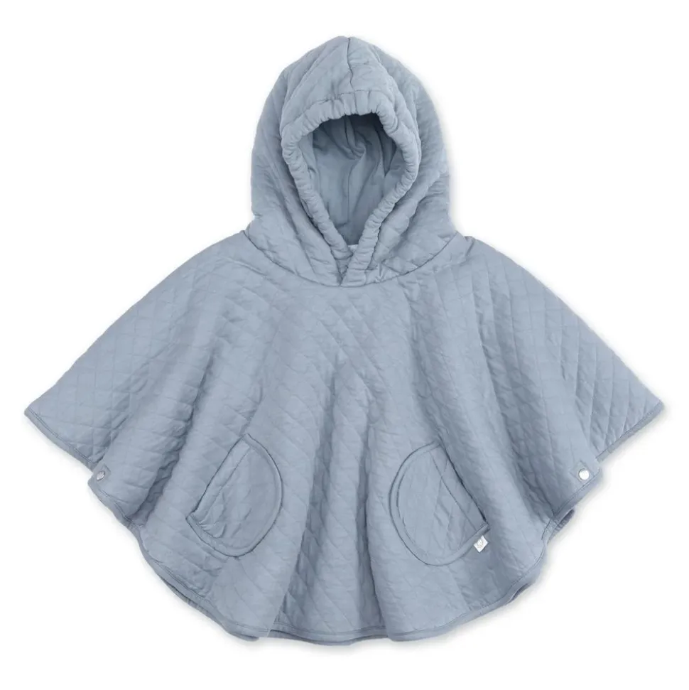 Poncho chaud de voyage pady quilted jersey stone