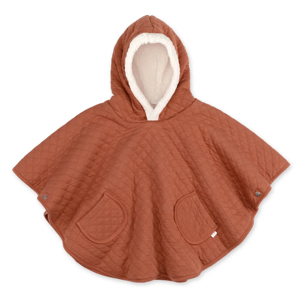 Poncho chaud de voyage pady quilted brick