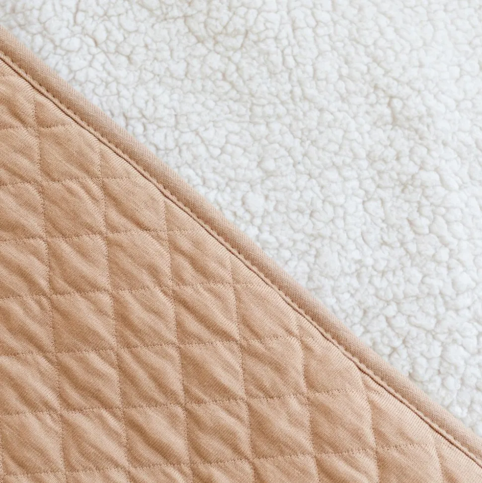 Poncho chaud de voyage pady quilted beige