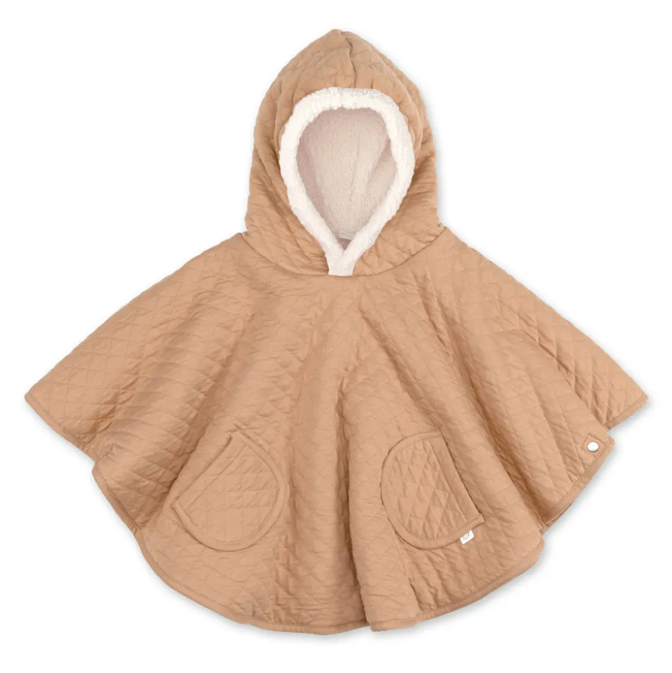 Poncho chaud de voyage pady quilted beige