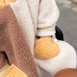 Poncho chaud de voyage teddy bouclette muffin