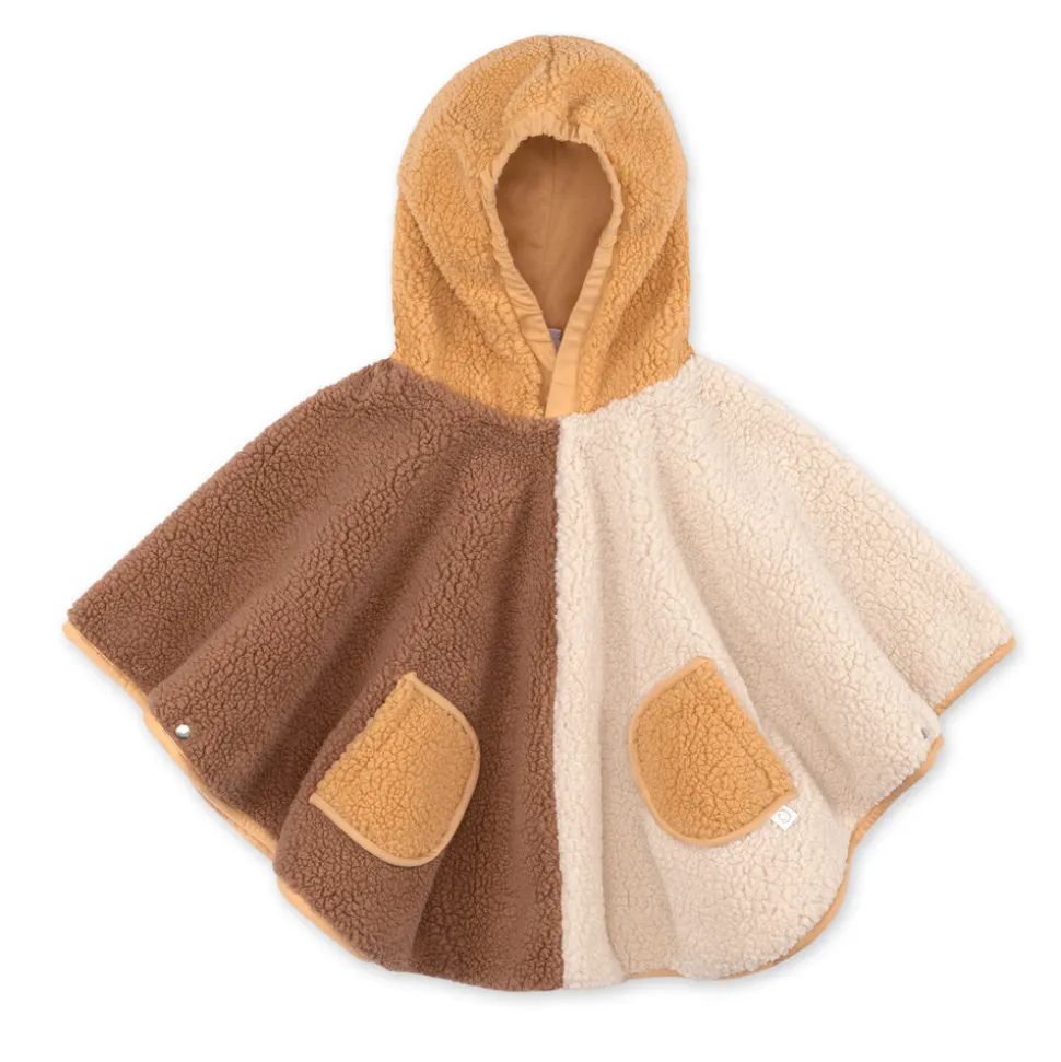 Poncho chaud de voyage teddy bouclette muffin